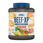 Applied Nutrition Beef XP - Clear Hydrolysed Beef Protein Isolate, Fruit Juice Style, Dairy Free Beef Protein Powder, Lactose Free, Zero Sugar, Low Fat, 1.8kg - 60 Servings (Tropical Vibes)