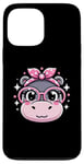 iPhone 13 Pro Max Hippo Pink Bandana Glasses Case