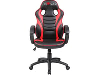 Red Fighter C6, Universal Gaming-Stol, 90 Kg, Polstret Sete, Polstret Rygg, Universell, Sort, Rød