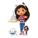 Star Cutouts SC4316 Gabby with Cake Gabby's Dollhouse Star Mini Cardboard Cut Out, Small