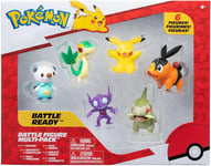 Pokemon BATTLE FIGURE 6 PACK 2" Pikachu Axew Snivy Tepig Oshawot Sableye New Toy