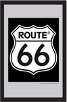 Empire 538659 Route 66 imprimé avec Logo Miroir avec Cadre en Plastique façon Bois 20 x 30 cm