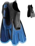 Cressi Agua Short Fins - Palmes Courtes Légères et Réactives pour la Natation et Snorkeling, Noir/Bleu, 41/42, Unisexe Adultes