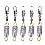 (6g)5pcs/bag For Bullet Shaped Fishing Sinkers Fishing Accessories Tackle GF