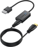 Adaptateur Wii Hdmi Wii 2 Hdmi 1080P/720P Full Hd Converter Avec Prise De Sortie Audio Vidéo 3,5 Mm Et Câble Hdmi 1,8 M Pour Nintendo Wii Wii U Tv Monitor Beamer Television¿Noir[CAB300391]