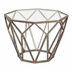 Table d'Appoint Design en Verre "Nila" 55cm Bronze