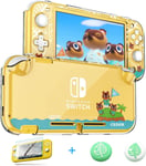 Coque De Protection Anti-Rayures Rigide Transparente Pc Etuis Antichoc Shell Accessoires And Joycon Controller Verre Trempé Cover Animal Crossing Compatible Avec La Nintendo Switch Lite