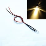 10 förkopplade LED-dioder VARM VIT 5MM varmvit warm white 5mm-5mm