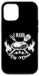 Coque pour iPhone 13 Pro Texte amusant I Rub My Meat BBQ Dad Accessoire pour fumoir décalé