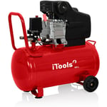 Itools - Compresseur d'air 50L 8 bar 115 psi Silencieux 2CV 1.5KW