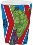 Tataway in viaggio si cresce Marvel Avengers Hulk Captain America Verre bleu pour enfants en plastique 260 ml avec bec pour boire facilement