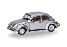 herpa Voiture Miniature VW Coccinelle 1303, échelle 1:87, pièce de Collection, fabriqué en Allemagne, modèle en Plastique, Couleur : Argent métallisé