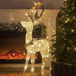 1.2M Light-Up Christmas Reindeer Decor with Twinkling LEDs for Home & Garden