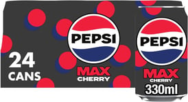 Pepsi Max Cherry No Sugar Cola Cans 24 x 330ml