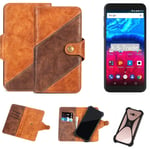 Mobile phone case for Archos Core 60S Cellphone Cover Braun Booklet Case