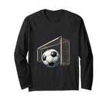 Soccer Ball Goal Graphic Long Sleeve T-Shirt