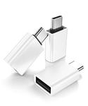 Adaptateur USB C vers USB 3 Pack,Type C Mâle USB A 3.0 Femelle Convertisseur,Thunderbolt 4 OTG pour MacBook 2023,iPhone 15 16 Pro Max,iPad Mini 6 Air 4 5,Surface Go,Microsoft Galaxy S23 S22 A54 A53