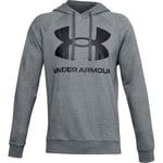 Under Armour Rival Fleece Big Logo Hoodie Grå Large Herr