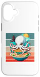 iPhone 16 Plus Octopus Ramen Japanese food pagoda playful cute Sea bowl Case