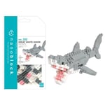 Bandai - Nanoblock - Grand requin blanc - Mini figurine en briques - Jeu de construction - Kit construction figurines animaux requin en pixel - NBC332