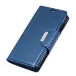 Mipcase Leather Phone Case Wallet Flip Fold Stand Cover Protective Phone Shell with Card Holder for Nokia X6 (Blue)