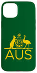 iPhone 15 Plus AUSTRALIA KANGAROO AND EMU COAT OF ARMS AUS AUSSIE SPORTS Case