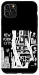 Coque pour iPhone 11 Pro Max Profitez de New York City The Big Apple Street Food Doodles Map