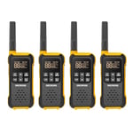 Station Radio Portable PMR PNI Decross DC93 Quad, 446MHz, 0,5W, 16CH, étanche IP67, Lot de 4 pièces