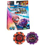 Beyblade Burst QuadStrike Dual Pack, Pack de 2 toupies de compétition Ambush Nyddhog N8 et Chain Poseidon P8