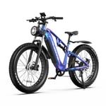 DUOTTS E26 elektrisk cykel 26 ", 750W motor, 48V20AH batteri, maximal hastighet 55km, räckvidd 40-120km, fullt upphängd, intelligent app