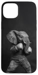 Coque pour iPhone 15 Plus Éléphant Boxe Boxer Sport