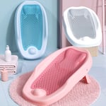 (Pink)Baby Bath Support Non Slip Cushion Reticulation Portable Infant Shower