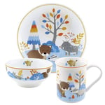 Puresigns Friends - Lot de 3 vaisselle pour enfant - Motif ours - En porcelaine