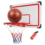 ZAIHW Portable Boards Wall Mounted Basketball Hoop, Over The Door Wall Mount Backboard Basket with Ball and Pump Indoor Standard Number 7 Basketball