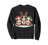 Cute Santa Reindeer Elf Guinea Pig Christmas Womens Mens Kid Sweatshirt