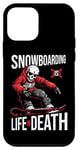 Coque pour iPhone 12 mini Snowboarder Squelette Planche À Neige Alpin Hiver Snowboard