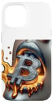 Coque pour iPhone 15 Bitcoin Femme Chaud Feu Flamme Visage Féminin Meme