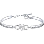 Svärdotter presentarmband: Infinity Love Heart Armband för svärdotter