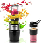 Duronic BL520 Mini Blender 500W | 570 et 400 ml | Sans BPA | Pour Smoothies Shakes protéinés Nourriture pour bébé Jus de fruits ou légumes Milkshakes Cocktails Sauces Purées