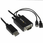 StarTech 6 ft / 2m DisplayPort to VGA Adapter Cable with Audio - DisplayPort-adapter - 2 m