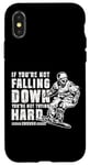 iPhone X/XS Snowboarding Snowboard Vintage If You're Not Falling Down Case