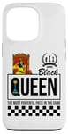 Coque pour iPhone 13 Pro Black Queen The Most Powerful Piece Jeu d'échecs Melanin Women