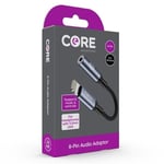 Core 8-Pin 3.5mm Headphone Jack Adapter for Apple iPhone