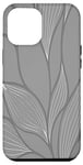 Coque pour iPhone 14 Pro Max Fond feuilles de couleur grise