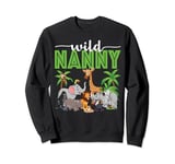 Wild Nanny Zoo Born Two Be Wild B-day Safari Jungle Animal Sweatshirt