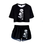 ZOSUO Set 3D T-Shirt & Short Hunter×Hunter Killua Zoldyck Anime T-Shirt à Manches Courtes SurvêTements Décontractée pour Femmes Filles,XL