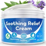 Soothing Relief Cream 250 ml, Steroid-Free Anti-Itch Cream w/Oat Extract for & U