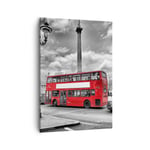 Impression sur Toile 50x70cm Tableaux Image Photo Trafalgar square taxi londres