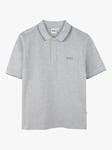 HUGO BOSS Kids' Short Sleeve Polo Shirt, Chine Grey