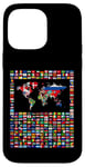 iPhone 14 Pro Max 247 Flags,World Flags,World map with flags. Case